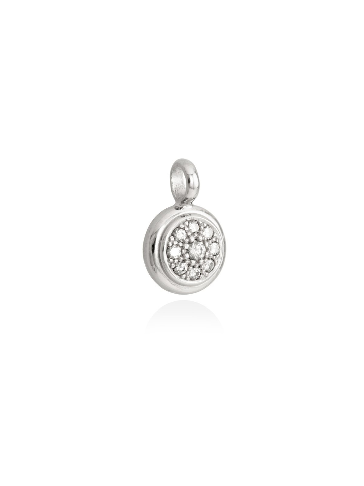 Joyera Kattalin - Joyera - Collares - Colgante BOTON Blanco en plata - Foto 1
