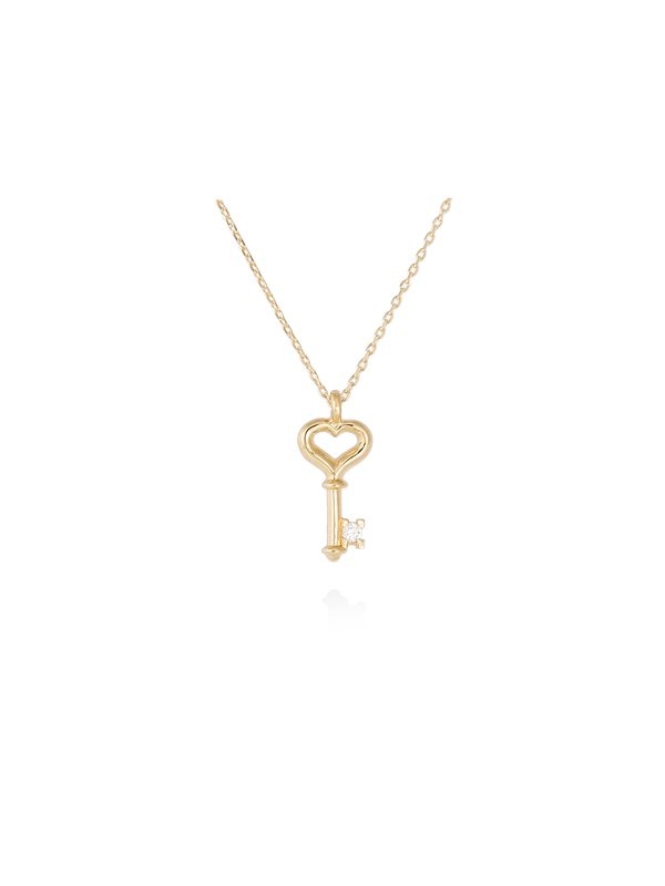 Joyería Kattalin - NOVEDADES en Collares - Joyería - Gargantilla de Oro 18Kt llave con diamante Joyería Kattalin - NOVEDADES en Collares - Joyería - Gargantilla de Oro 18Kt llave con diamante
