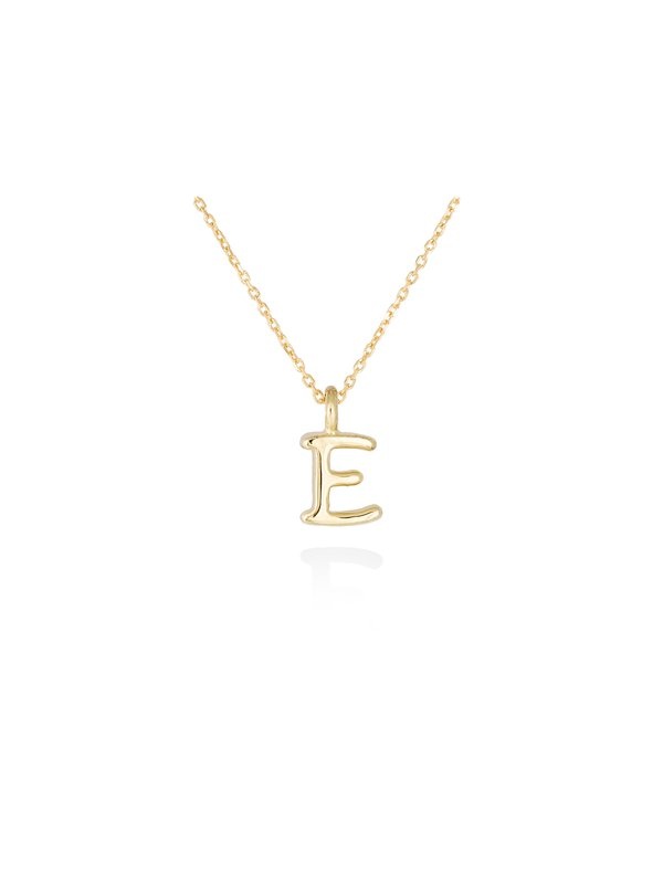 Joyería Kattalin - NOVEDADES en Collares - Joyería - Colgante letra E en oro amarillo 18kt Joyería Kattalin - NOVEDADES en Collares - Joyería - Colgante letra E en oro amarillo 18kt