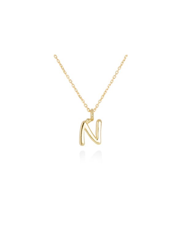 Joyería Kattalin - NOVEDADES en Collares - Joyería - Colgante letra N en oro amarillo 18kt Joyería Kattalin - NOVEDADES en Collares - Joyería - Colgante letra N en oro amarillo 18kt
