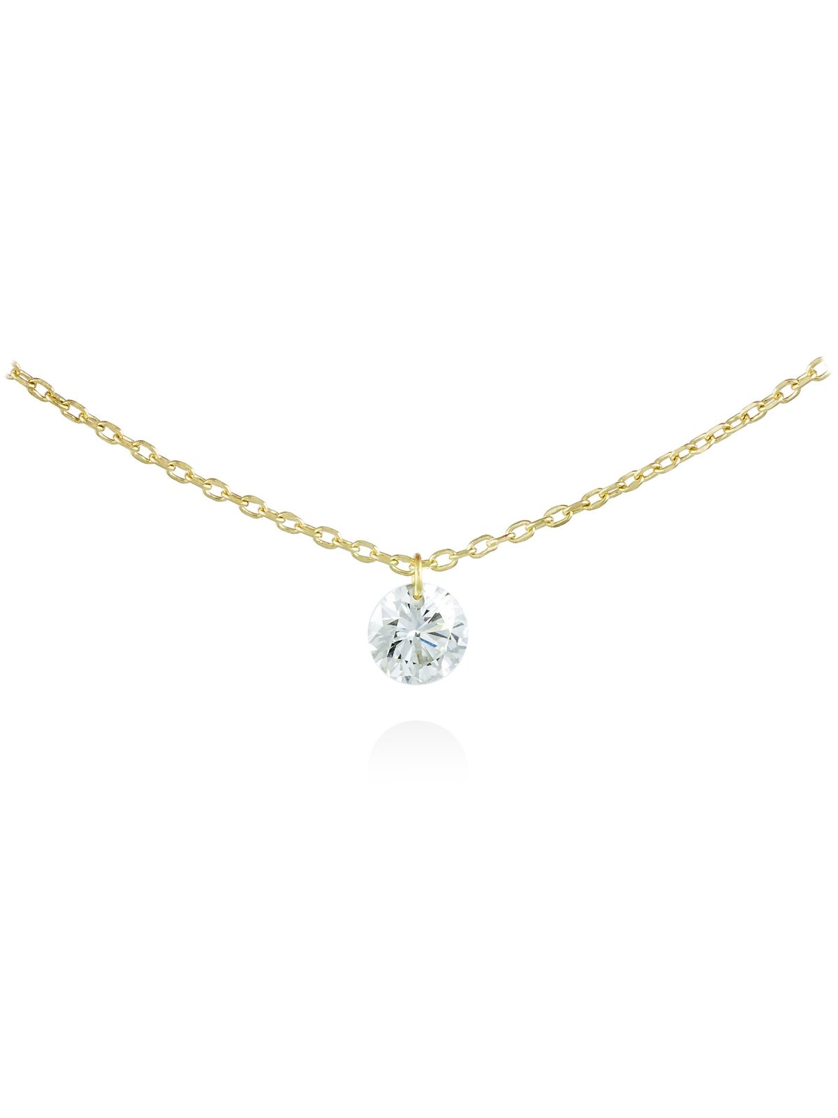 Joyera Kattalin - Joyera - Collares - Collar BALLERINA Oro amarillo 18Kt y diamante 0,15 qt a 42 cm. - Foto 1
