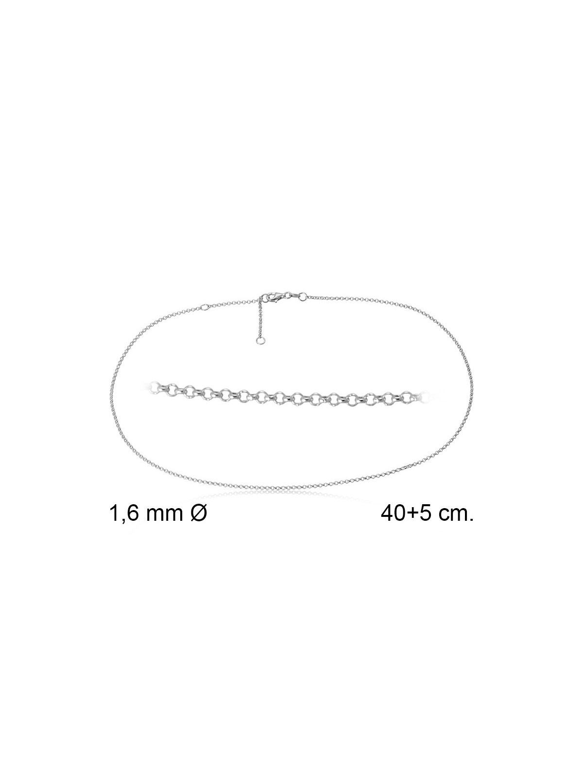 Joyera Kattalin - Joyera - Collares - Cadena PICOLO 40 cm en plata - Foto 1