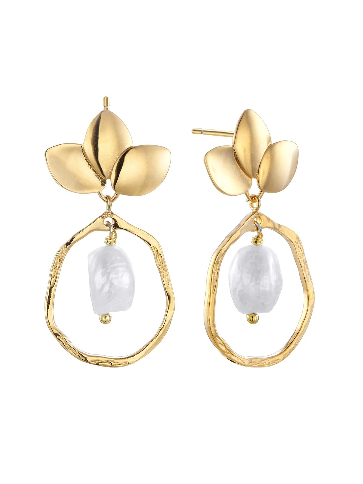 Joyera Kattalin - Joyera - Pendientes - Pendientes de plata dorada perla - Foto 1