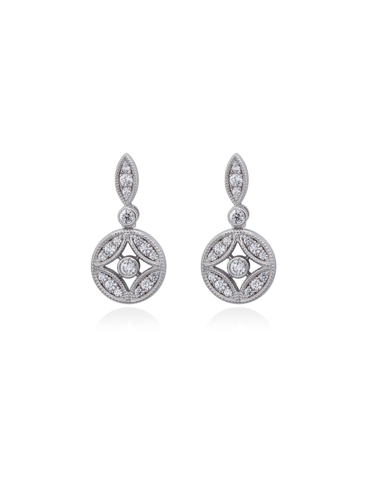 Joyera Kattalin - Compromiso, Joyera - Joyas para novias, Pendientes - Pendientes de plata vintage art dec orla redonda - Foto 1