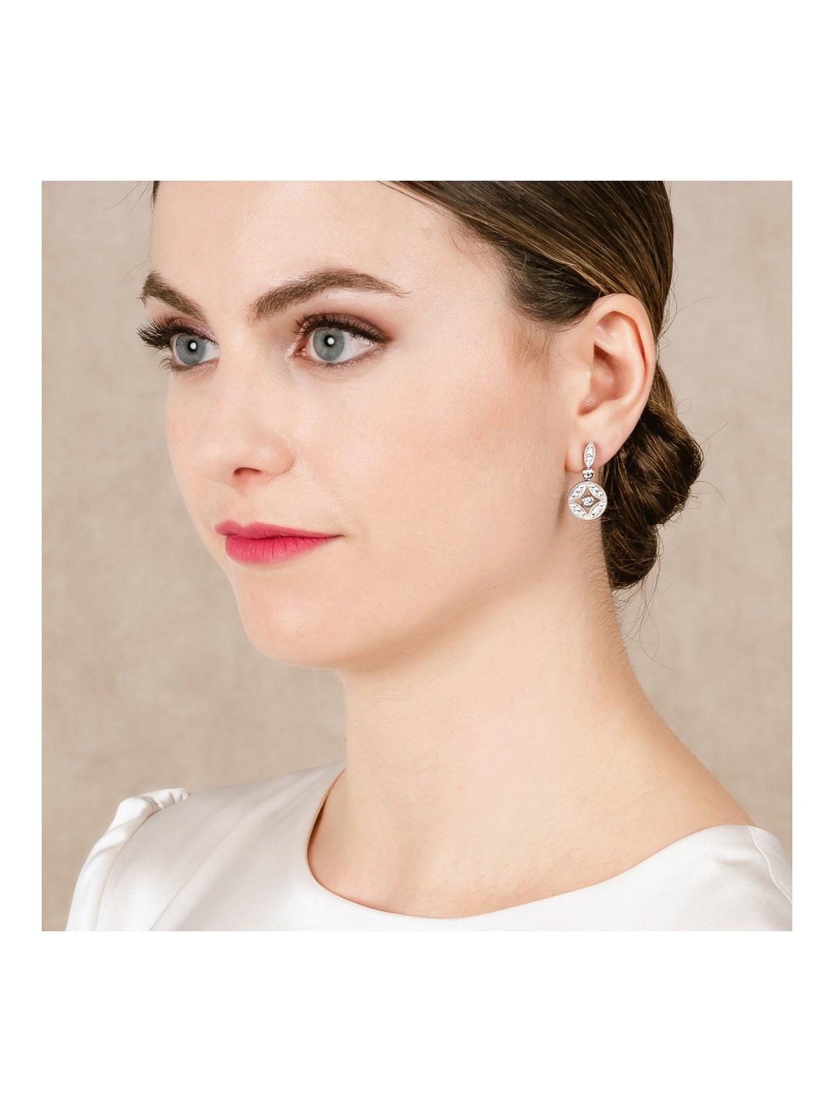 Joyera Kattalin - Compromiso, Joyera - Joyas para novias, Pendientes - Pendientes de plata vintage art dec orla redonda - Foto 2