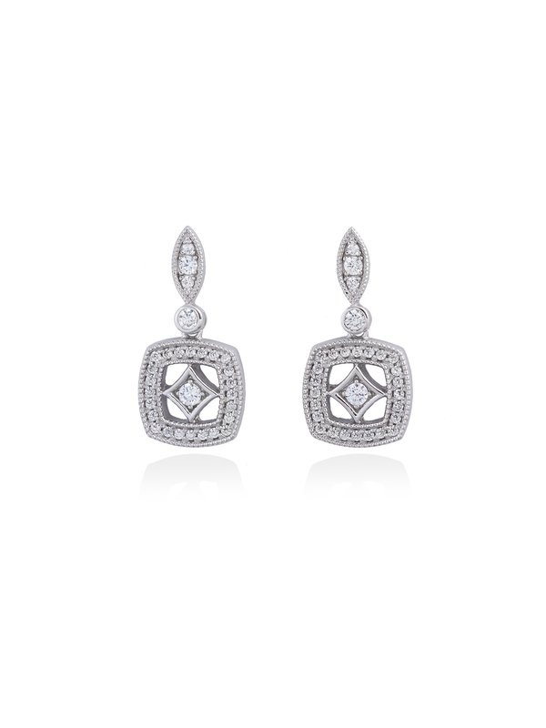 Joyería Kattalin - NOVEDADES en Joyas para novias, Pendientes, - Compromiso, Joyería - Pendientes de plata orla cushion Joyería Kattalin - NOVEDADES en Joyas para novias, Pendientes, - Compromiso, Joyería - Pendientes de plata orla cushion