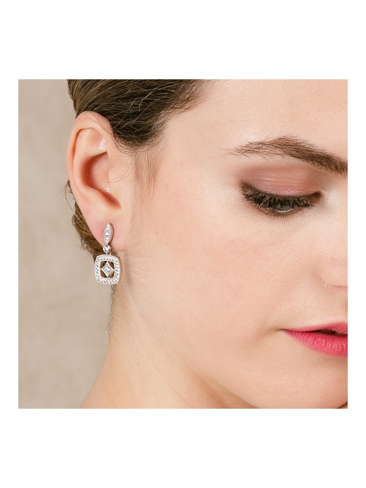 Joyera Kattalin - Compromiso, Joyera - Joyas para novias, Pendientes - Pendientes de plata orla cushion - Foto 3