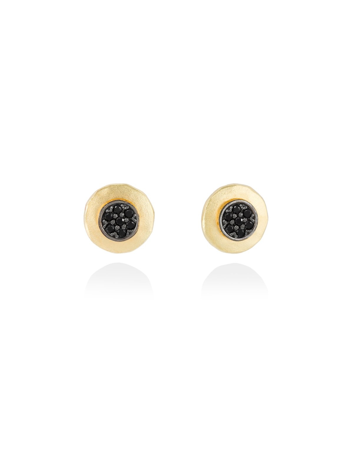 Joyera Kattalin - Joyera - Pendientes - Pendientes HERITAGE Negro en plata dorada - Foto 1