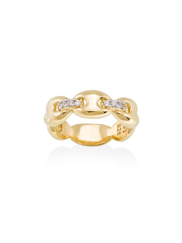 Joyería Kattalin - NOVEDADES en Anillos - Joyería - Anillo de calabrote y circonitas en plata dorada Joyería Kattalin - NOVEDADES en Anillos - Joyería - Anillo de calabrote y circonitas en plata dorada