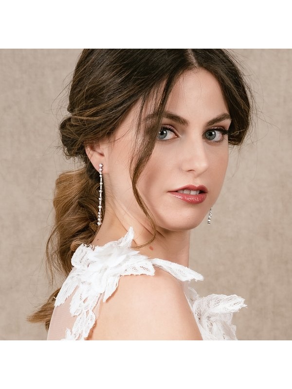 Joyera Kattalin - Compromiso, Joyera - Joyas para novias, Pendientes - Pendientes de plata riviere largo - Foto 2