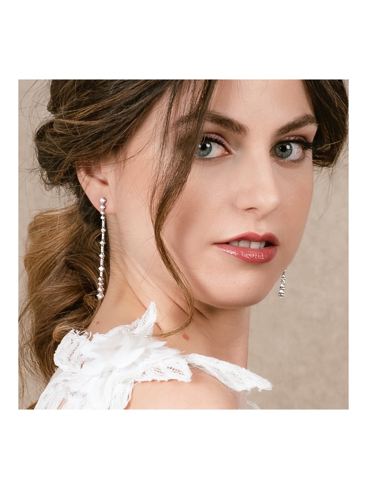 Joyera Kattalin - Compromiso, Joyera - Joyas para novias, Pendientes - Pendientes de plata riviere largo - Foto 3