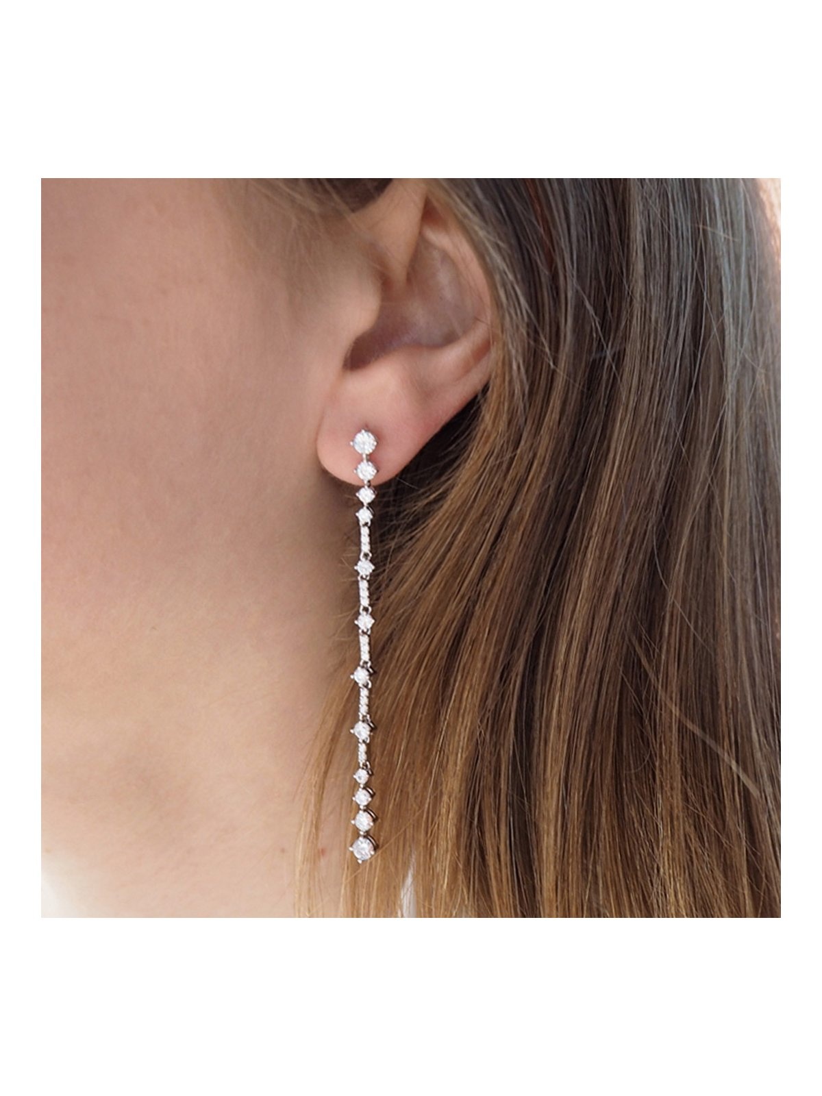 Joyera Kattalin - Compromiso, Joyera - Joyas para novias, Pendientes - Pendientes de plata riviere largo - Foto 4