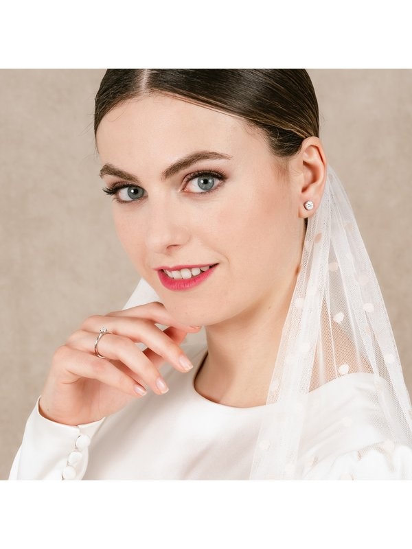 Joyera Kattalin - Compromiso, Joyera - Joyas para novias, Pendientes - Pendientes de plata pav con circonita blanca - Foto 2