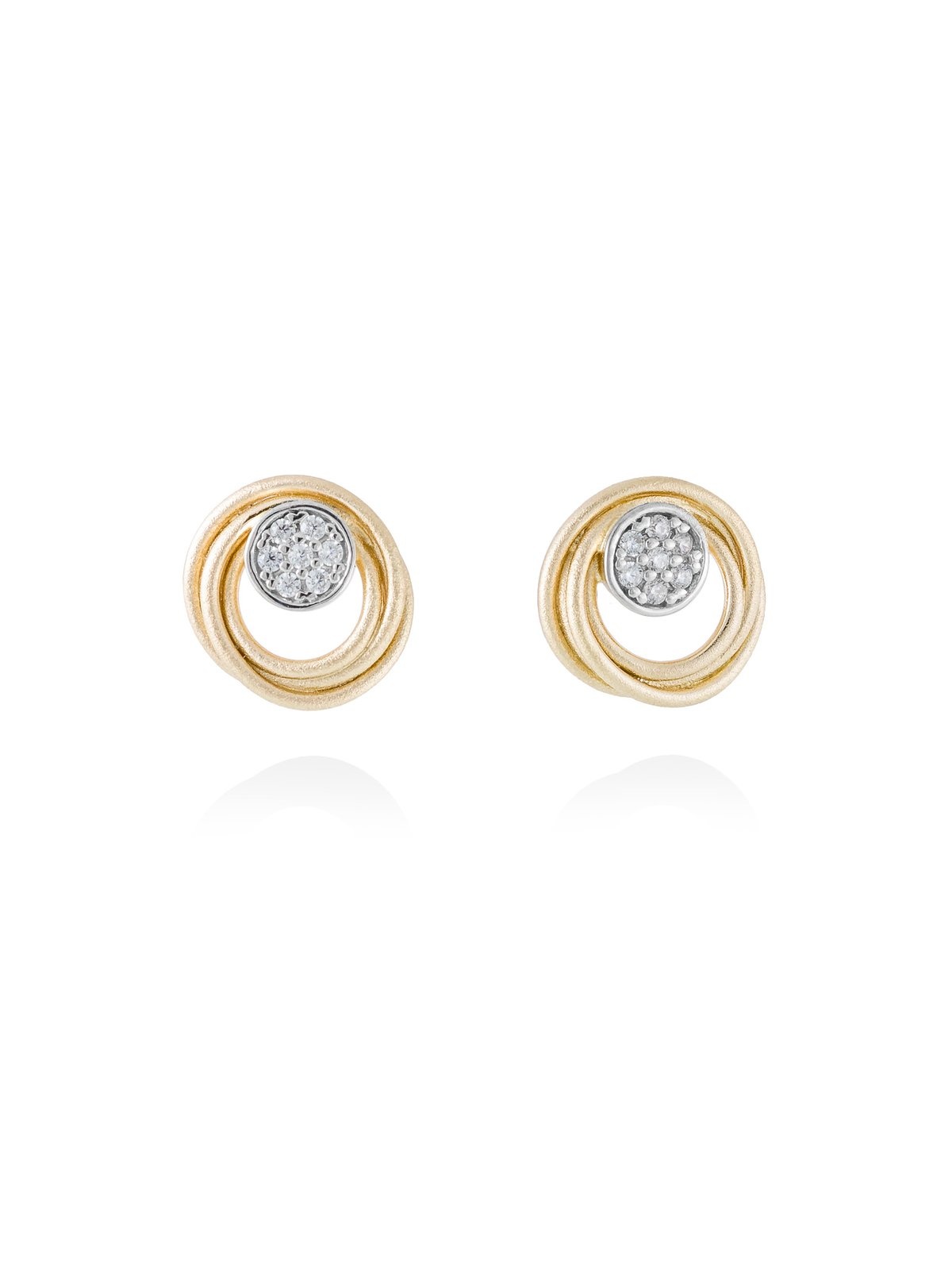 Joyera Kattalin - Joyera - Pendientes - Pendientes LIO Blanco en plata dorada - Foto 1