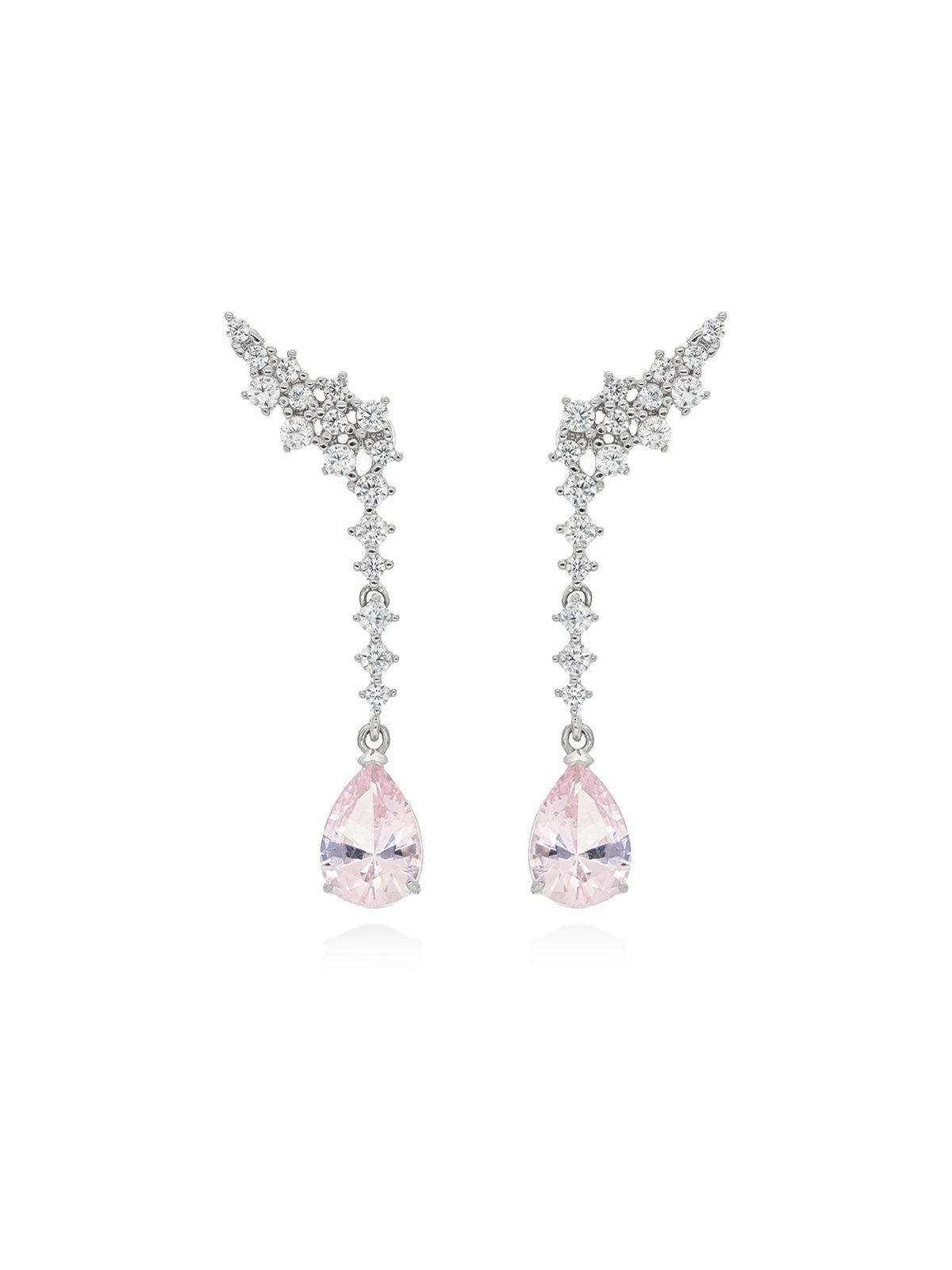 Joyera Kattalin - Joyera - Pendientes - Pendientes de plata trepador con gema color - Foto 1
