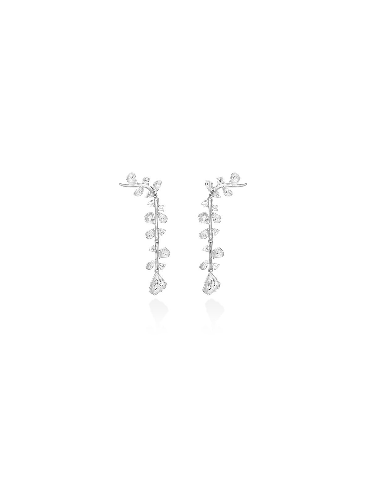 Joyera Kattalin - Compromiso, Joyera - Joyas para novias, Pendientes - Pendientes Guipur maxi en plata - Foto 1