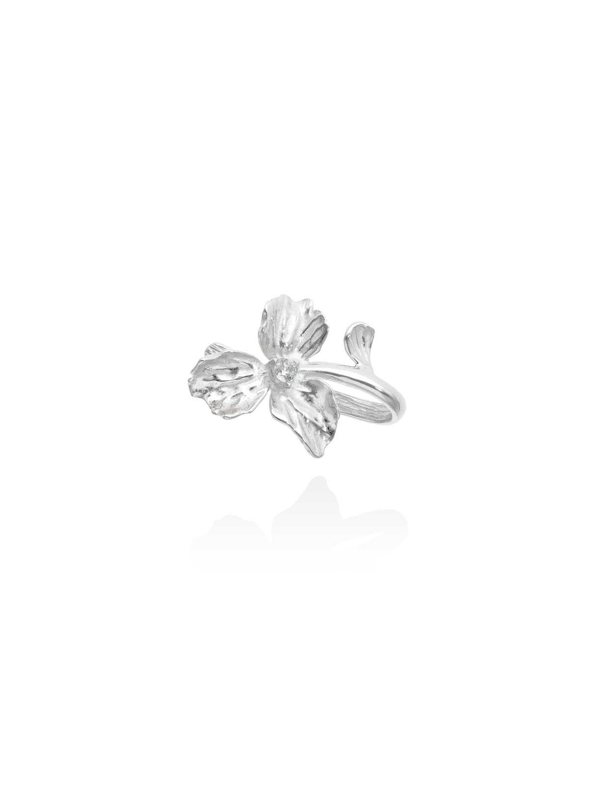 Joyera Kattalin - Joyera - Pendientes - Earcuff de plata flor - Foto 1