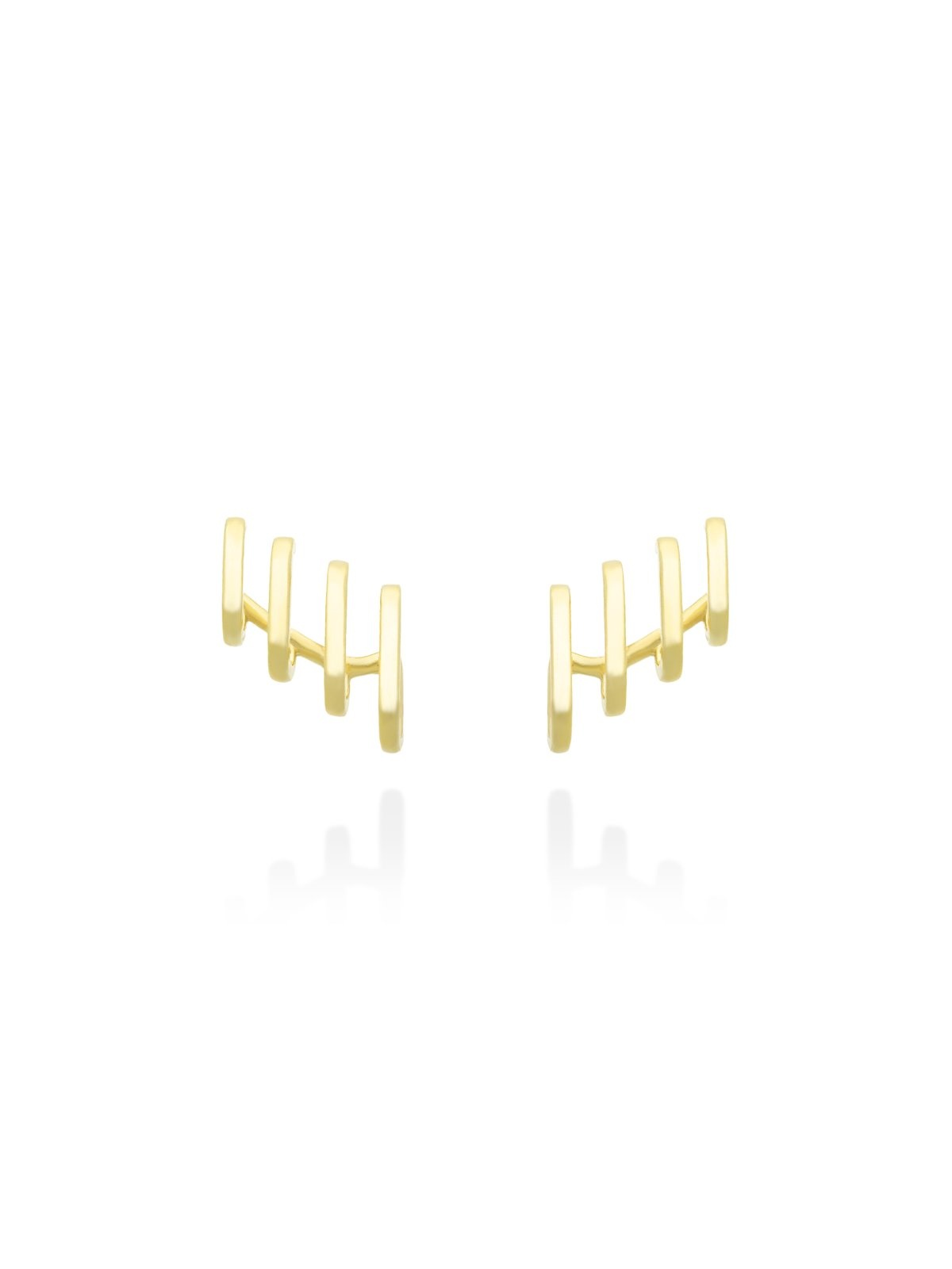 Joyera Kattalin - Joyera - Pendientes - Pendiente trepador Link en plata dorada - Foto 1
