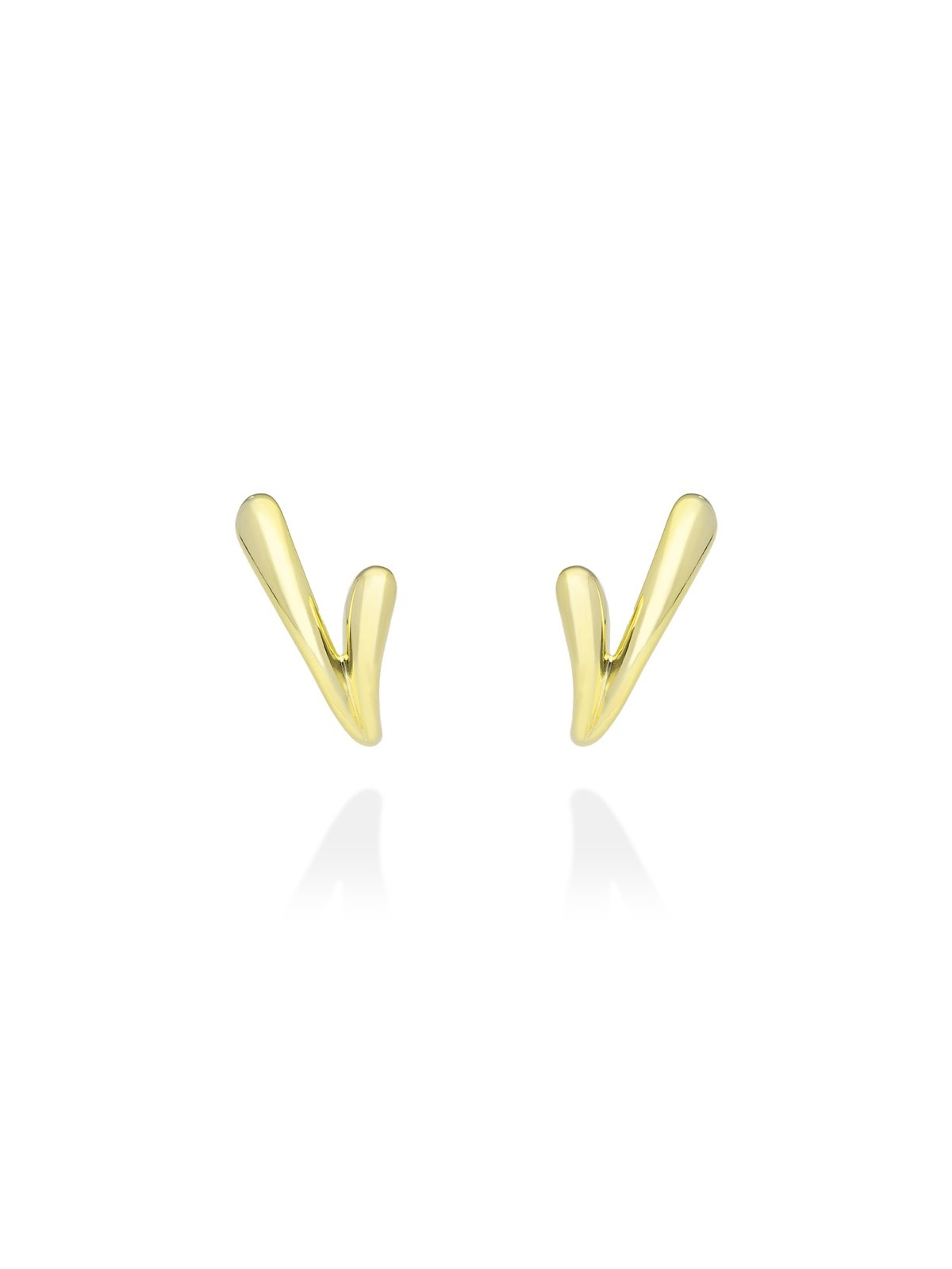 Joyera Kattalin - Joyera - Pendientes - Pendientes Flow mini en plata dorada - Foto 1