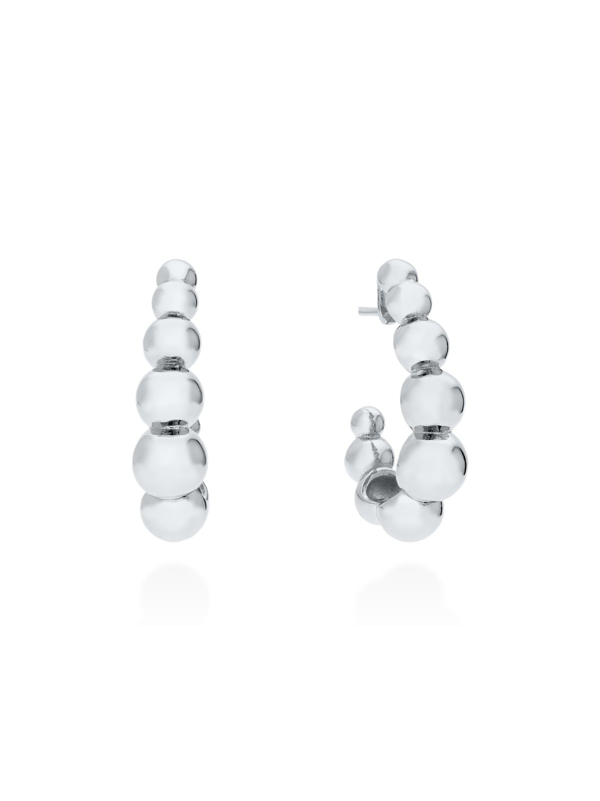 Joyera Kattalin - Joyera - Pendientes - Pendiente Aro Pompe en plata - Foto 1