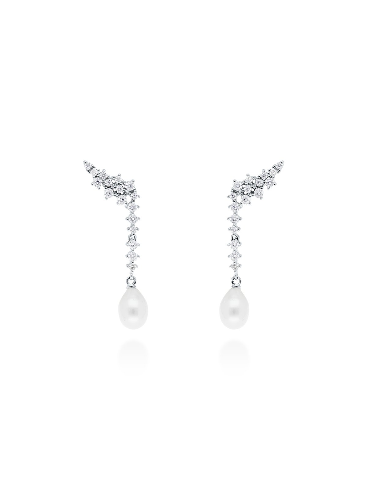 Joyera Kattalin - Compromiso, Joyera - Joyas para novias, Pendientes - Pendientes ELLA perla en plata - Foto 1