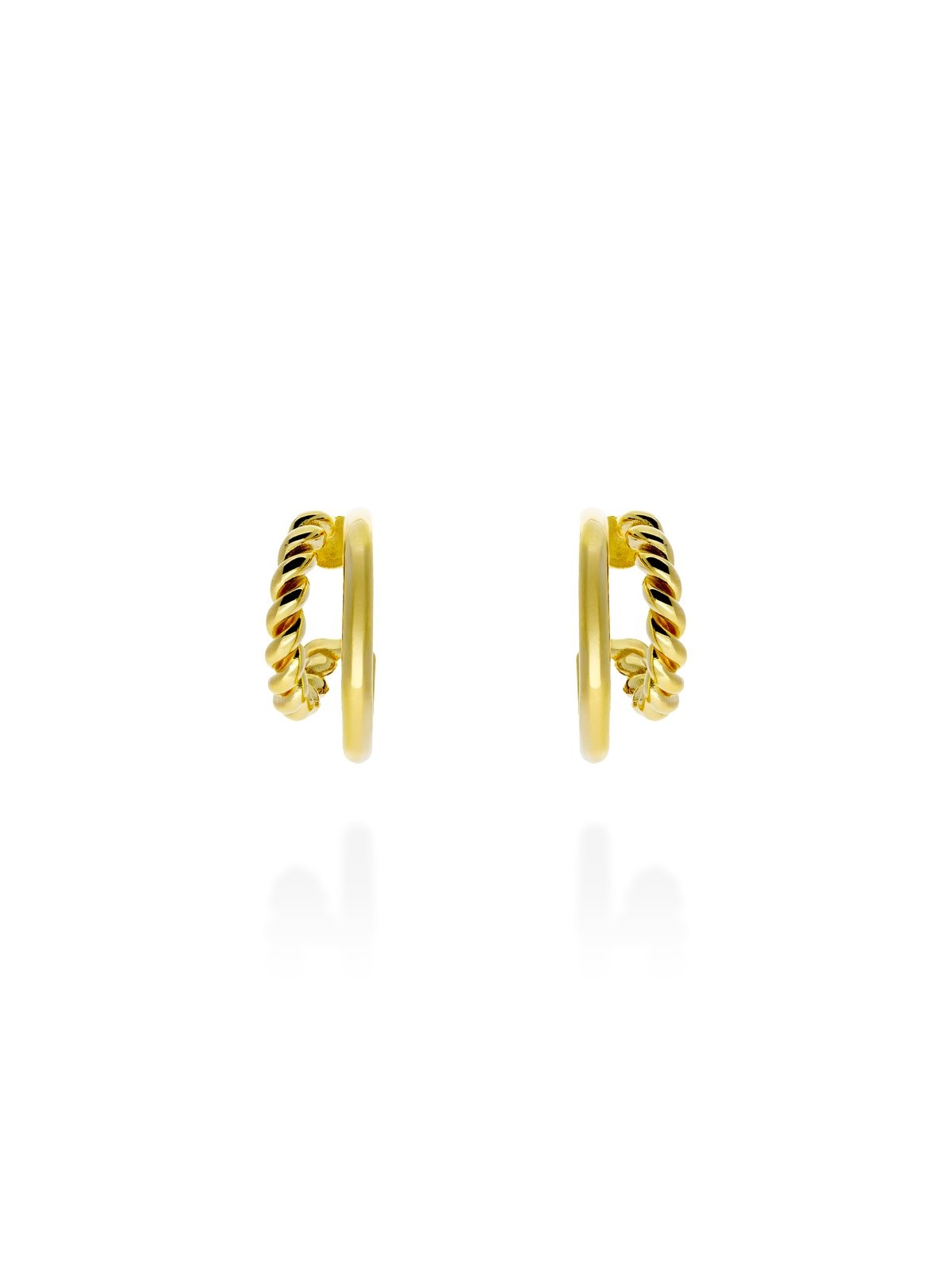 Joyera Kattalin - Joyera - Pendientes - Pendientes 5 th liso en plata dorada - Foto 1
