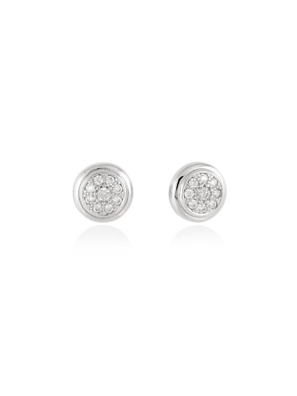 Joyería Kattalin - NOVEDADES en Pendientes - Joyería - Pendientes BOTON Blanco en plata Joyería Kattalin - NOVEDADES en Pendientes - Joyería - Pendientes BOTON Blanco en plata