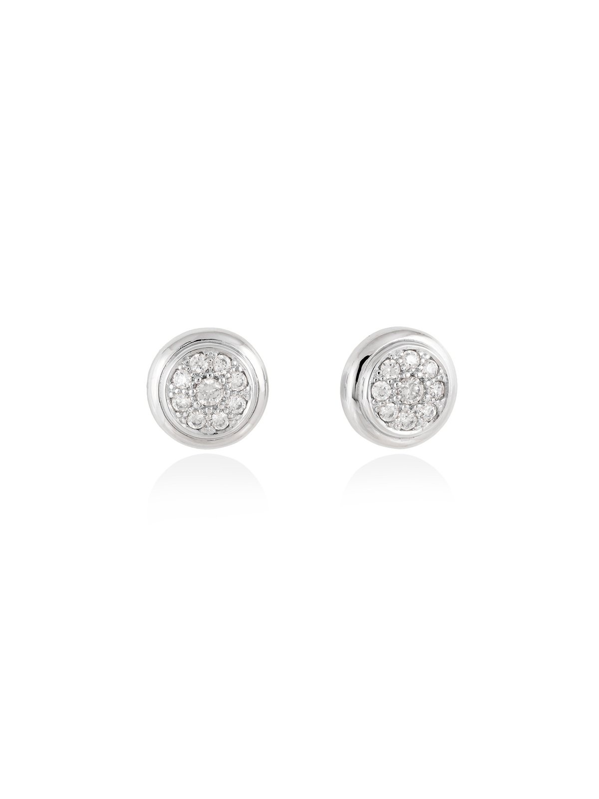 Joyera Kattalin - Joyera - Pendientes - Pendientes BOTON Blanco en plata - Foto 1