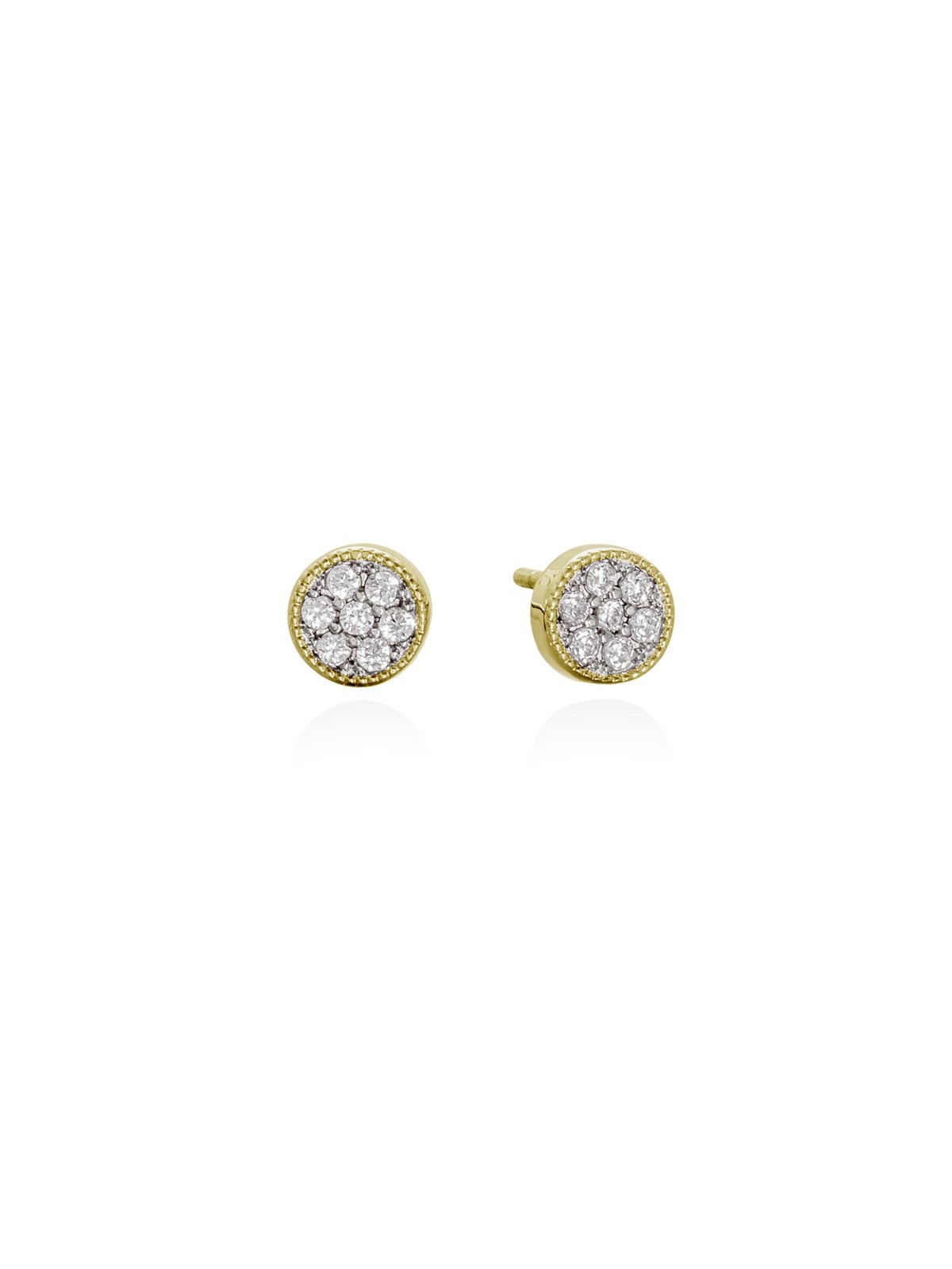 Joyera Kattalin - Joyera - Pendientes - Pendientes JOUR Blanco en plata Dorada - Foto 1