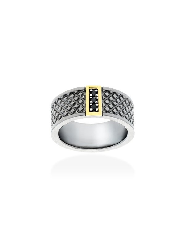 Joyería Kattalin - NOVEDADES en Anillos - Joyería - Anillo en plata negra y diamantes Joyería Kattalin - NOVEDADES en Anillos - Joyería - Anillo en plata negra y diamantes