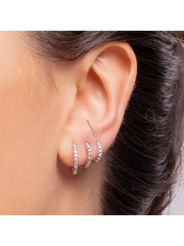 Joyera Kattalin - Joyera - Piercings - Piercing de Oro 18Kt aro pequeo con diamantes - Foto 4