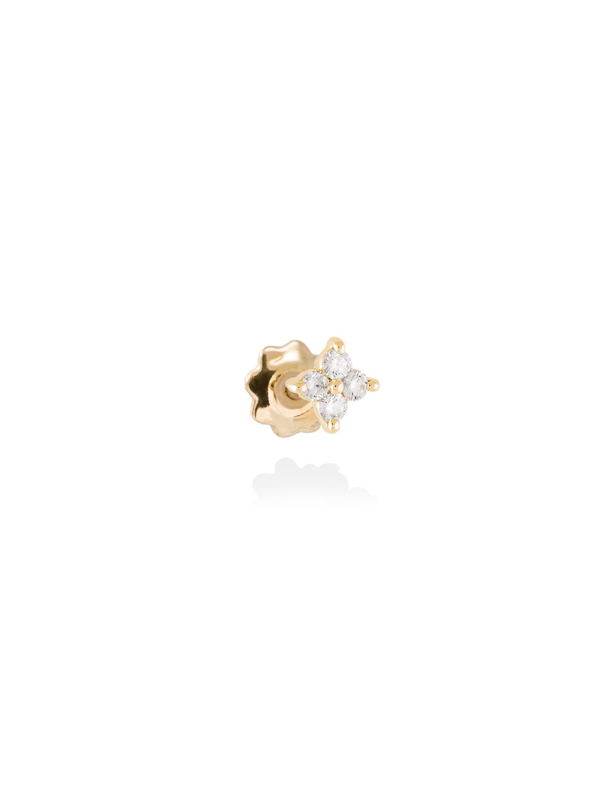Joyera Kattalin - Joyera - Piercings - Piercing TREBOL en Oro amarillo 18Kt y diamantes - Foto 1