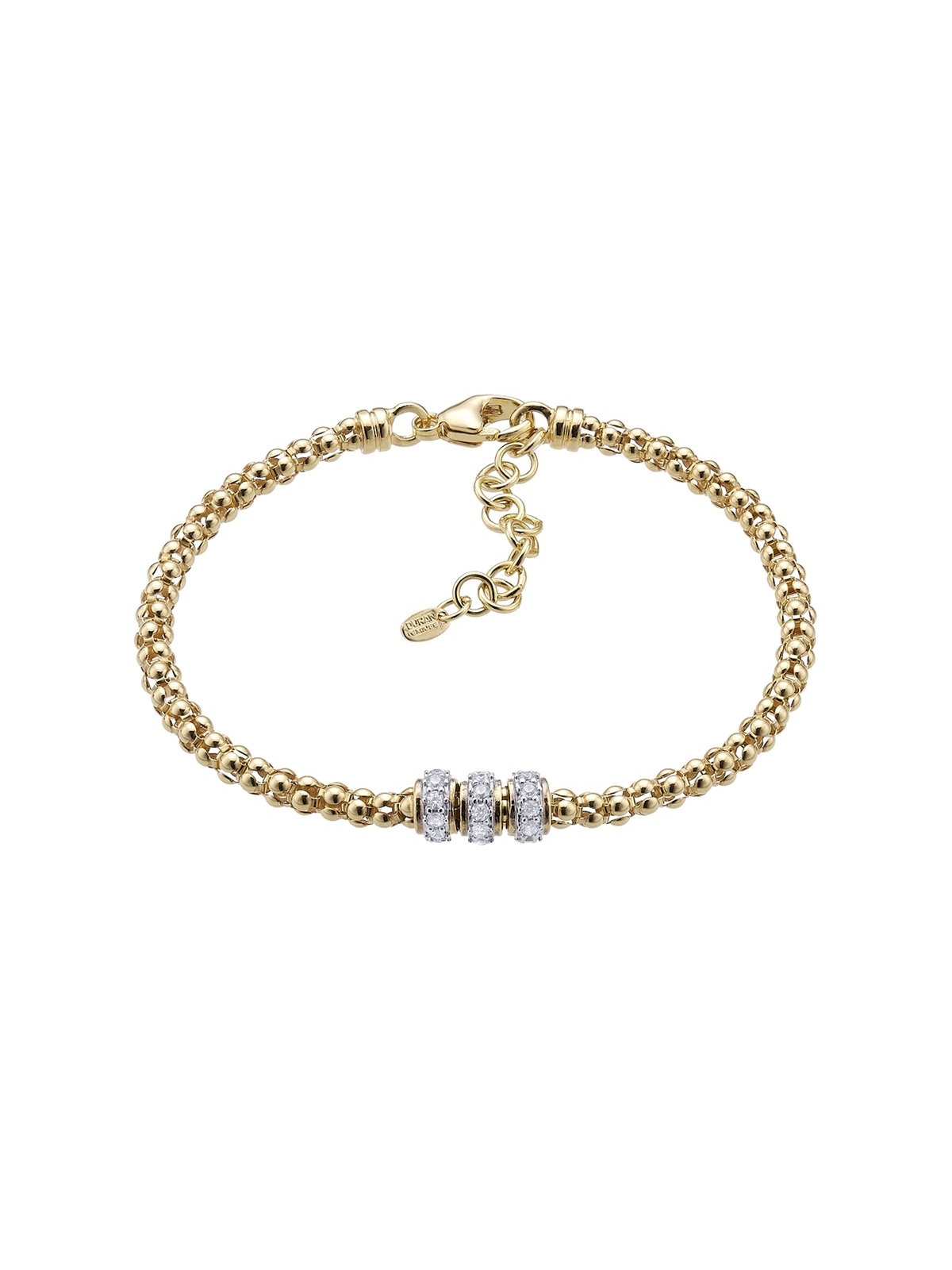 Joyera Kattalin - Joyera - Pulseras - Pulsera dorada con circonitas blancas. - Foto 1