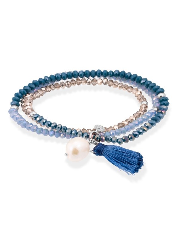 Joyería Kattalin - NOVEDADES en Pulseras - Joyería - Pulsera ZEN Azul en plata rosa Joyería Kattalin - NOVEDADES en Pulseras - Joyería - Pulsera ZEN Azul en plata rosa