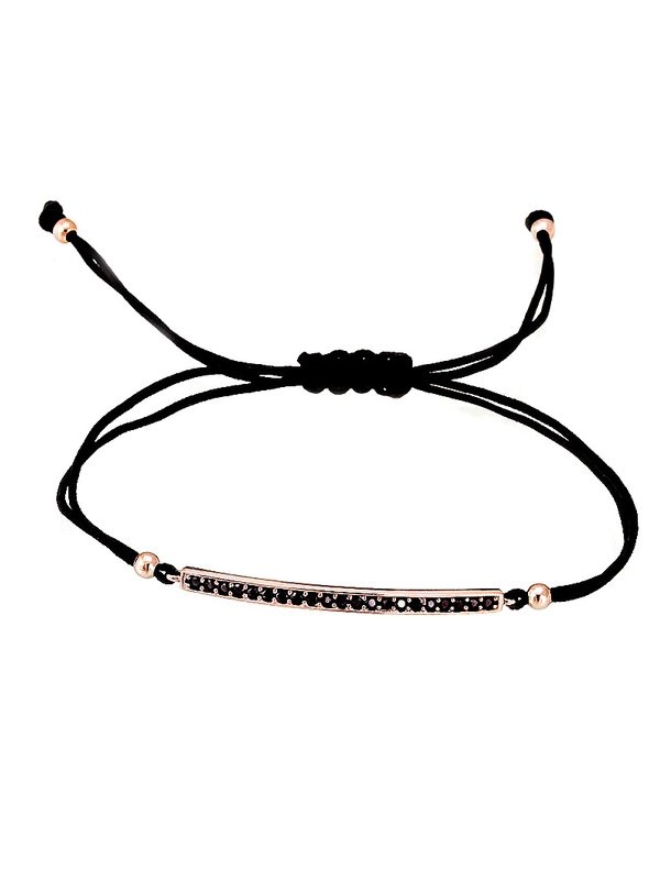Joyería Kattalin - NOVEDADES en Pulseras - Joyería - Pulsera SUITE negro en plata rosa Joyería Kattalin - NOVEDADES en Pulseras - Joyería - Pulsera SUITE negro en plata rosa