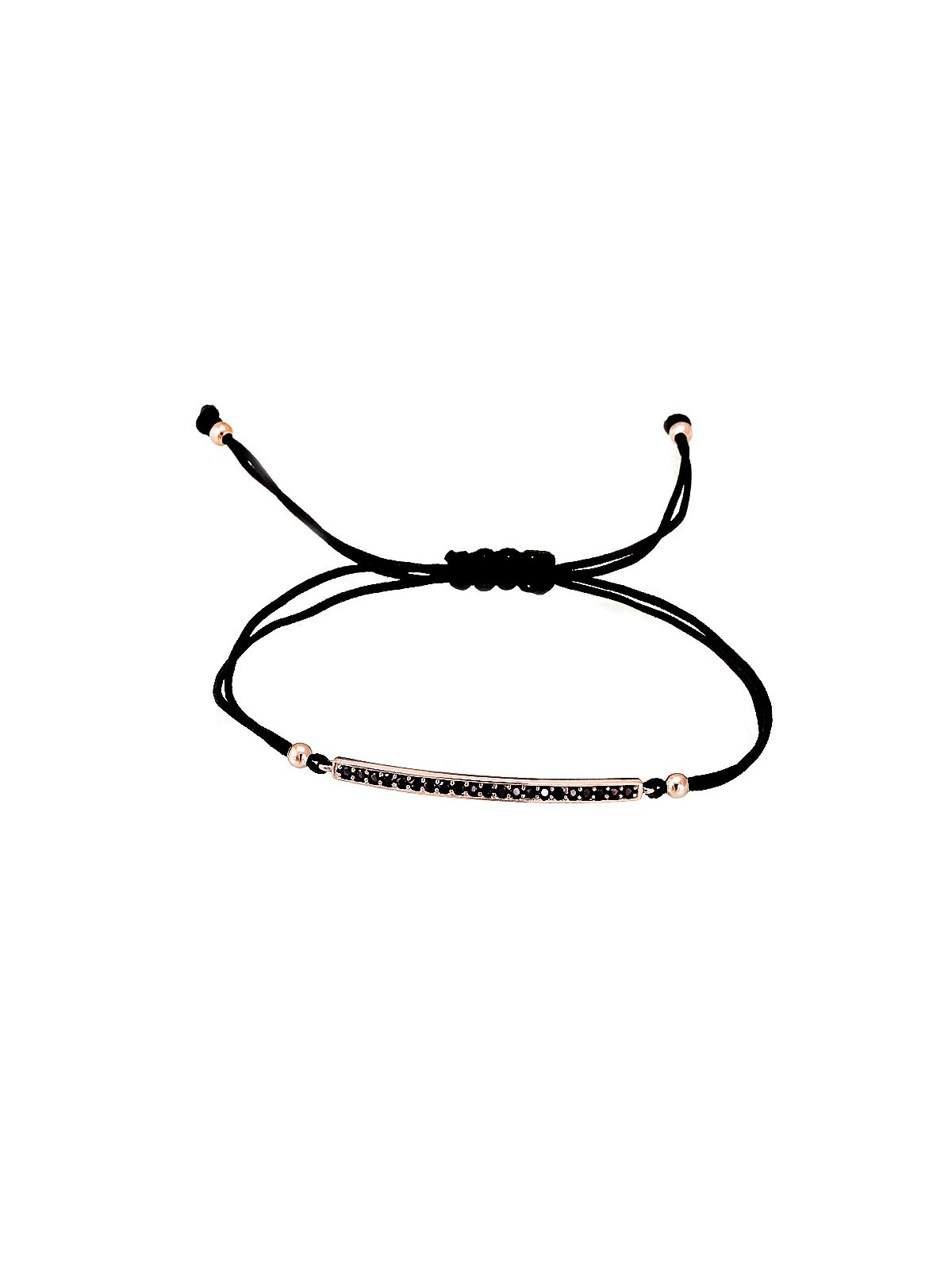 Joyera Kattalin - Joyera - Pulseras - Pulsera SUITE negro en plata rosa - Foto 1
