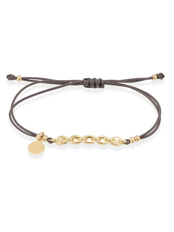 Joyería Kattalin - NOVEDADES en Pulseras - Joyería - Pulsera de calabrote en plata dorada con macramé Joyería Kattalin - NOVEDADES en Pulseras - Joyería - Pulsera de calabrote en plata dorada con macramé