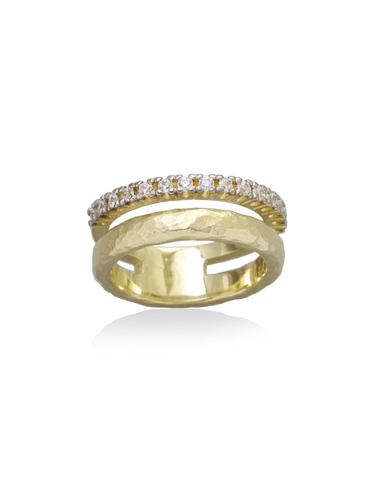 Joyera Kattalin - Joyera - Anillos - Anillo FINE Blanco en plata dorada - Foto 1