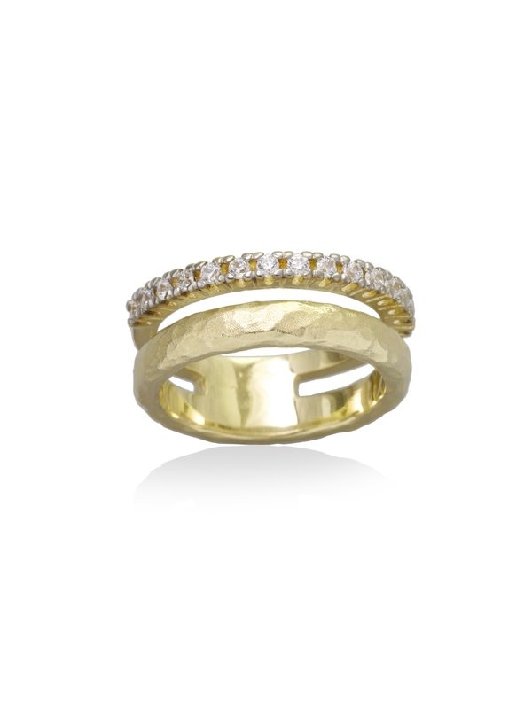 Joyería Kattalin - NOVEDADES en Anillos - Joyería - Anillo FINE Blanco en plata dorada Joyería Kattalin - NOVEDADES en Anillos - Joyería - Anillo FINE Blanco en plata dorada