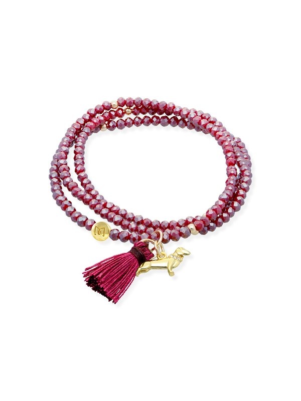 Joyería Kattalin - NOVEDADES en Pulseras - Joyería - Pulsera ZEN BURGUNDY con perro Joyería Kattalin - NOVEDADES en Pulseras - Joyería - Pulsera ZEN BURGUNDY con perro