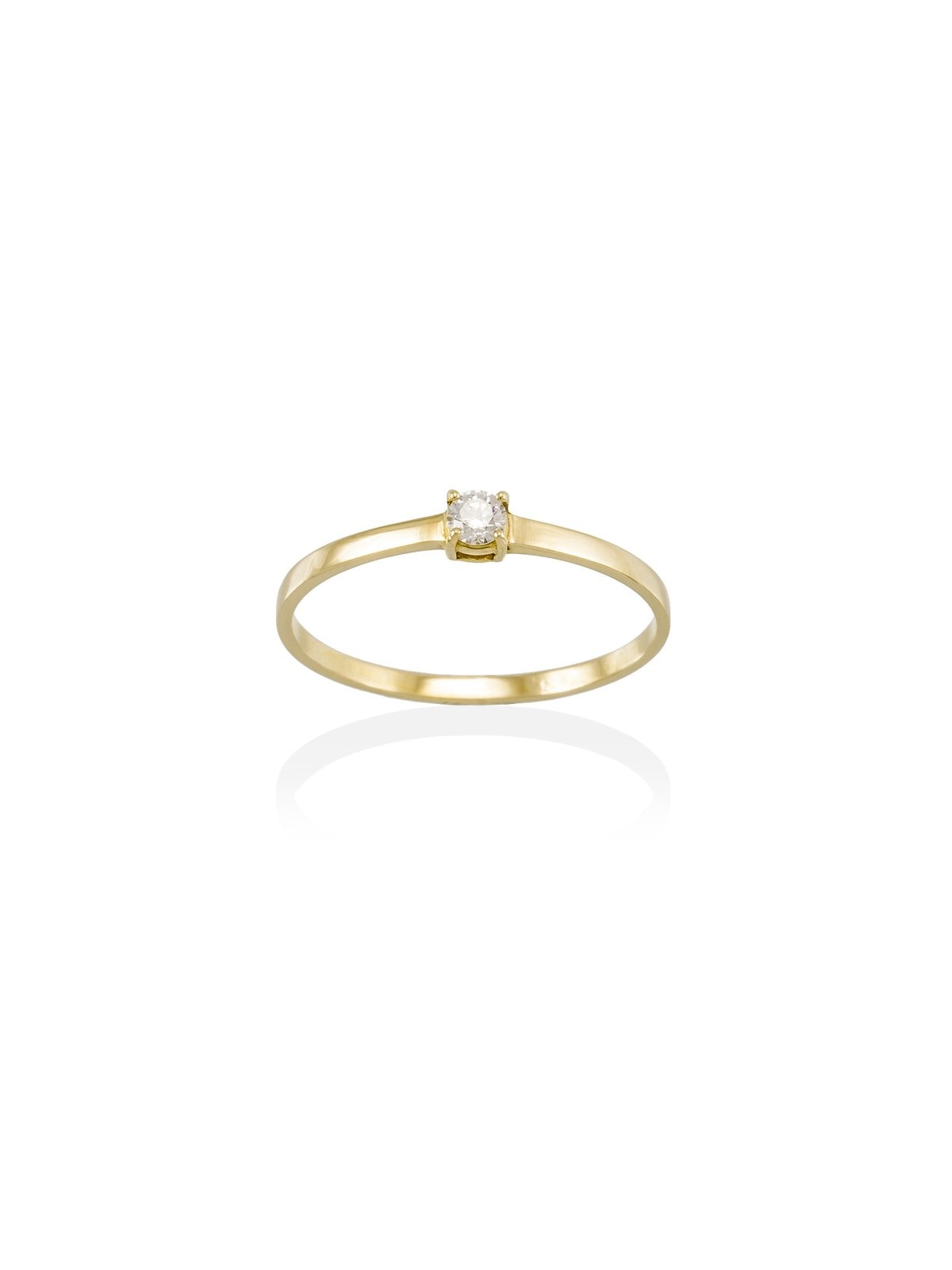 Joyera Kattalin - Compromiso, Joyera - Anillos de compromiso, Anillos - Anillo de compromiso en oro blanco 18 kt con diamante natural - Foto 1