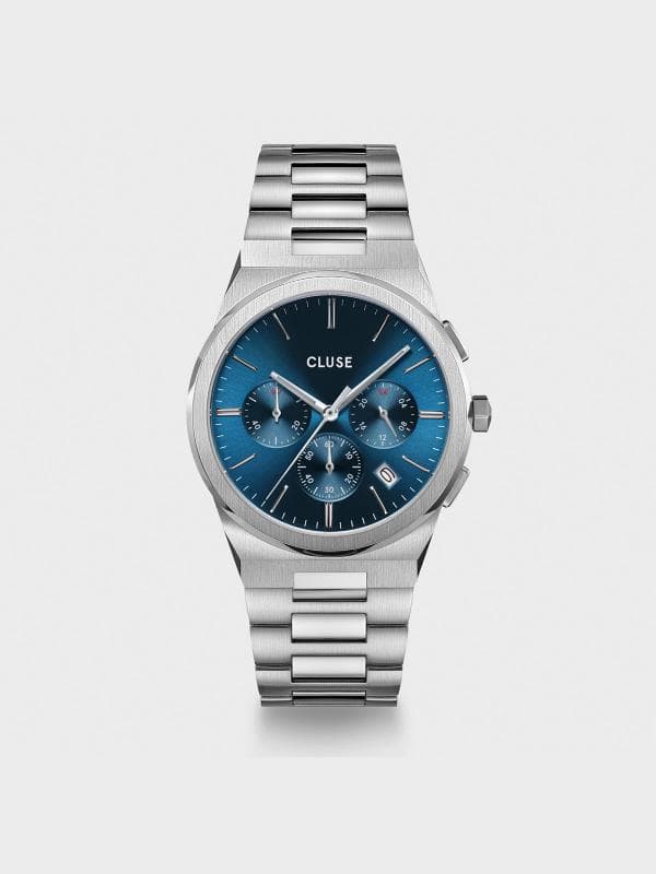 Joyer�a Kattalin - NOVEDADES en  - Relojes - Vigoureux Chrono Watch Steel, Blue, Silver Colour