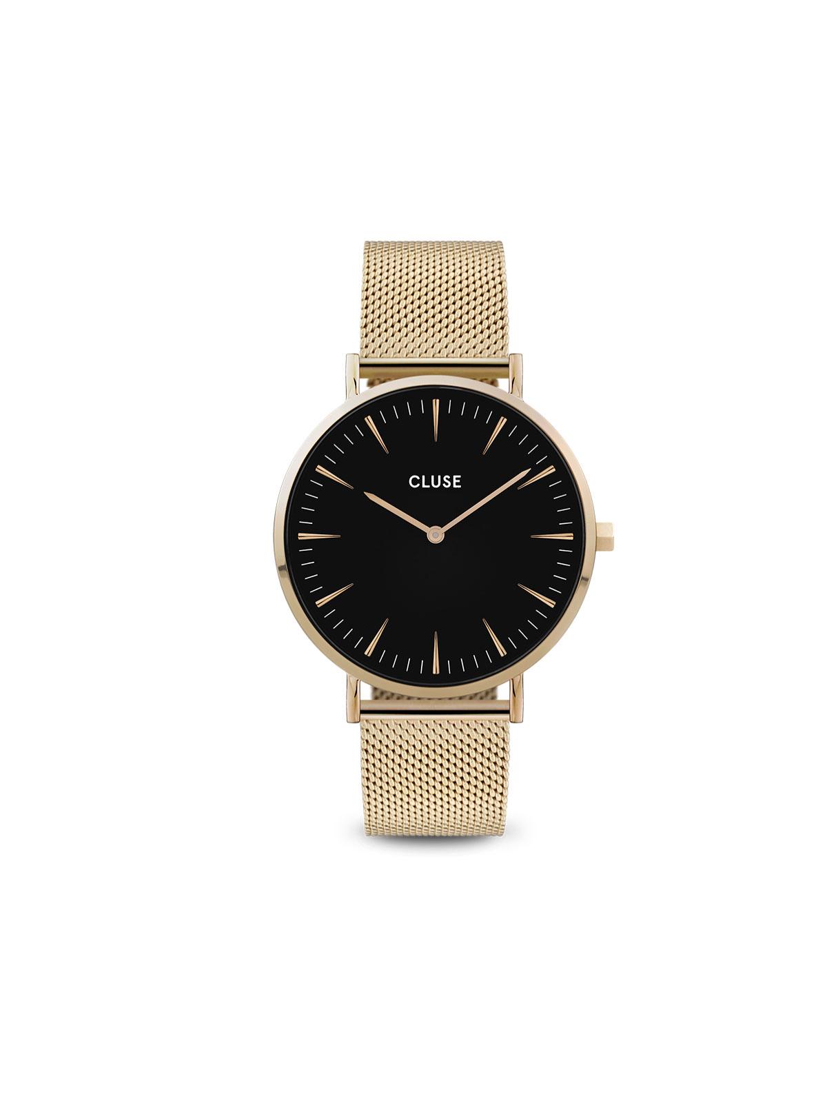 Joyera Kattalin - Relojes - Mujer - Boho Chic Watch Mesh, Black - Gold Colour - Foto 1