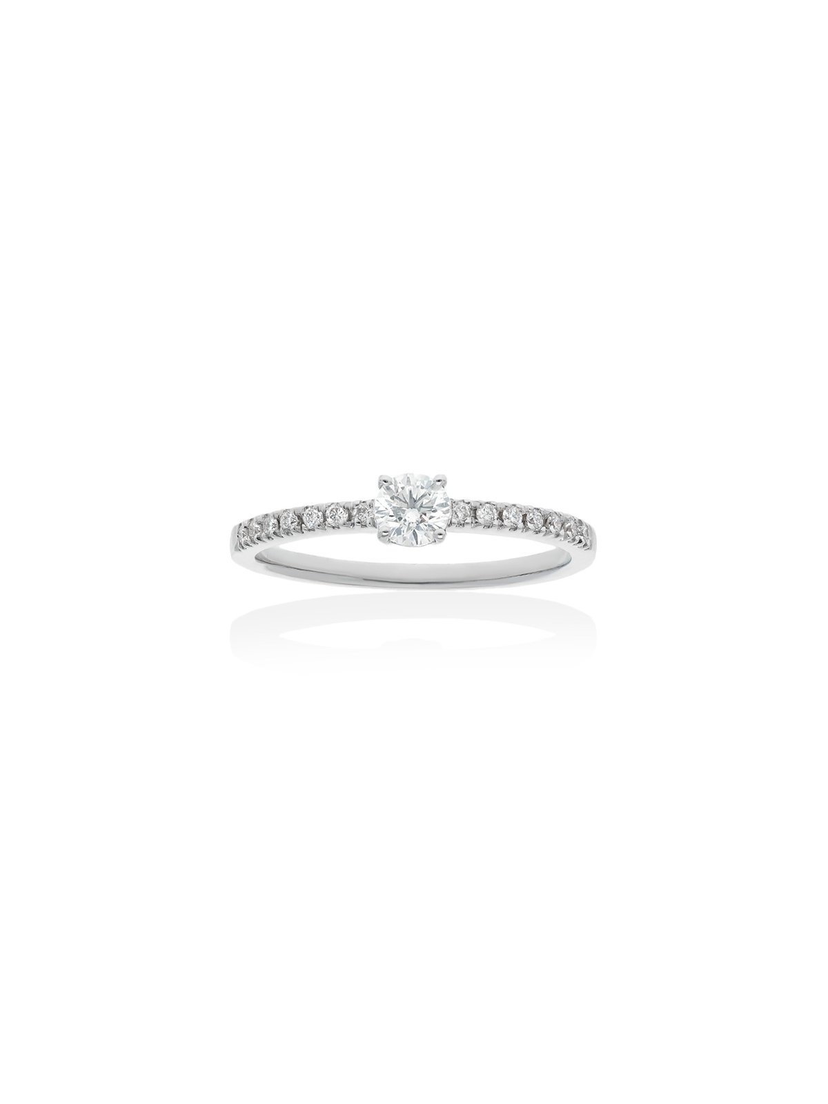 Joyera Kattalin - Compromiso, Joyera - Anillos de compromiso, Anillos - Anillo de compromiso en oro blanco 18 kt con diamantes  Joyera Kattalin - Foto 1