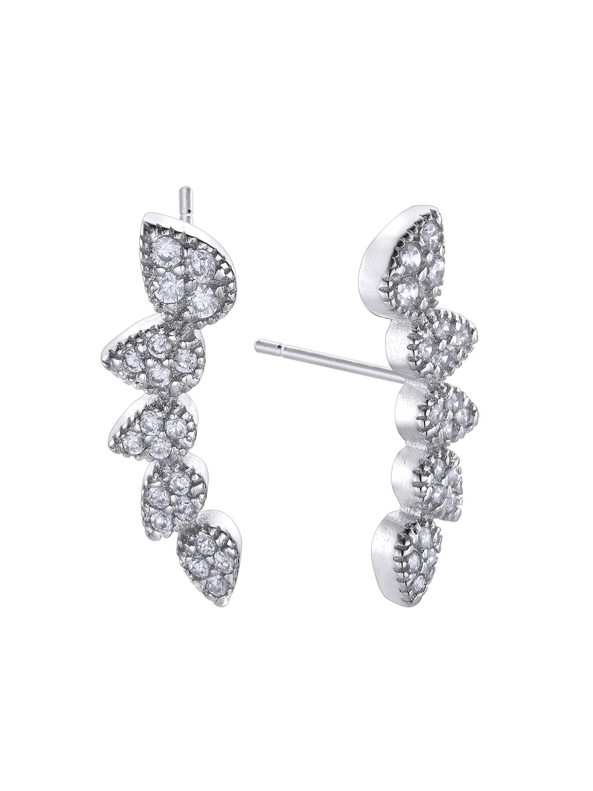 Joyera Kattalin - Joyera - Pendientes - Pendientes de plata blanca trepador - Foto 1