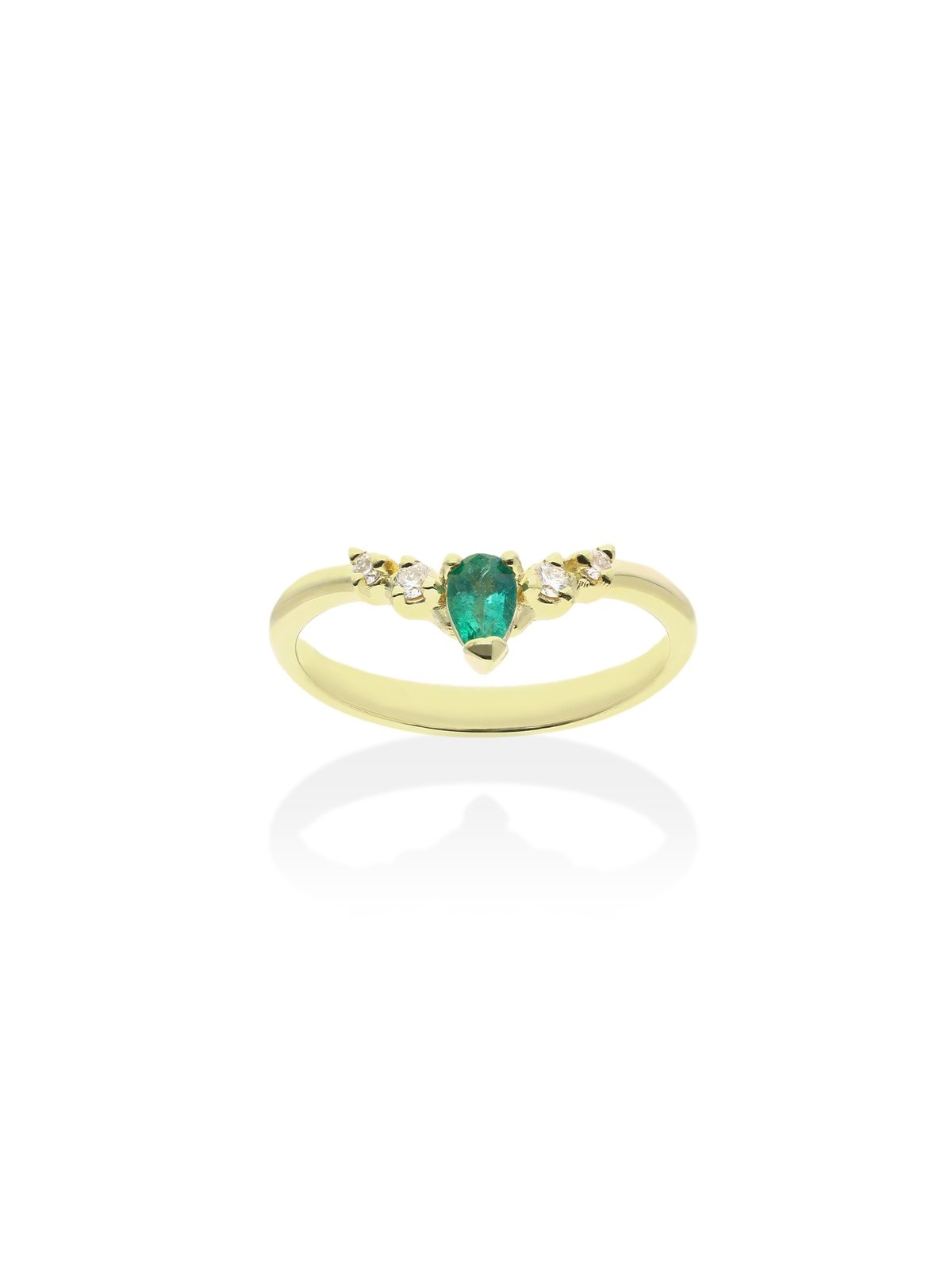 Joyera Kattalin - Compromiso, Joyera - Anillos de compromiso, Anillos - Anillo de compromiso en oro amarillo 18 kt con diamantes | Marina Garca - Foto 1