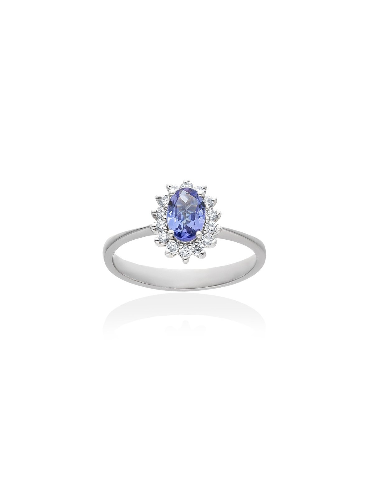 Joyera Kattalin - Compromiso, Joyera - Anillos de compromiso, Anillos - Anillo de Compromiso Marina Garca en Oro Blanco con Tanzanita y Diamantes - Foto 1