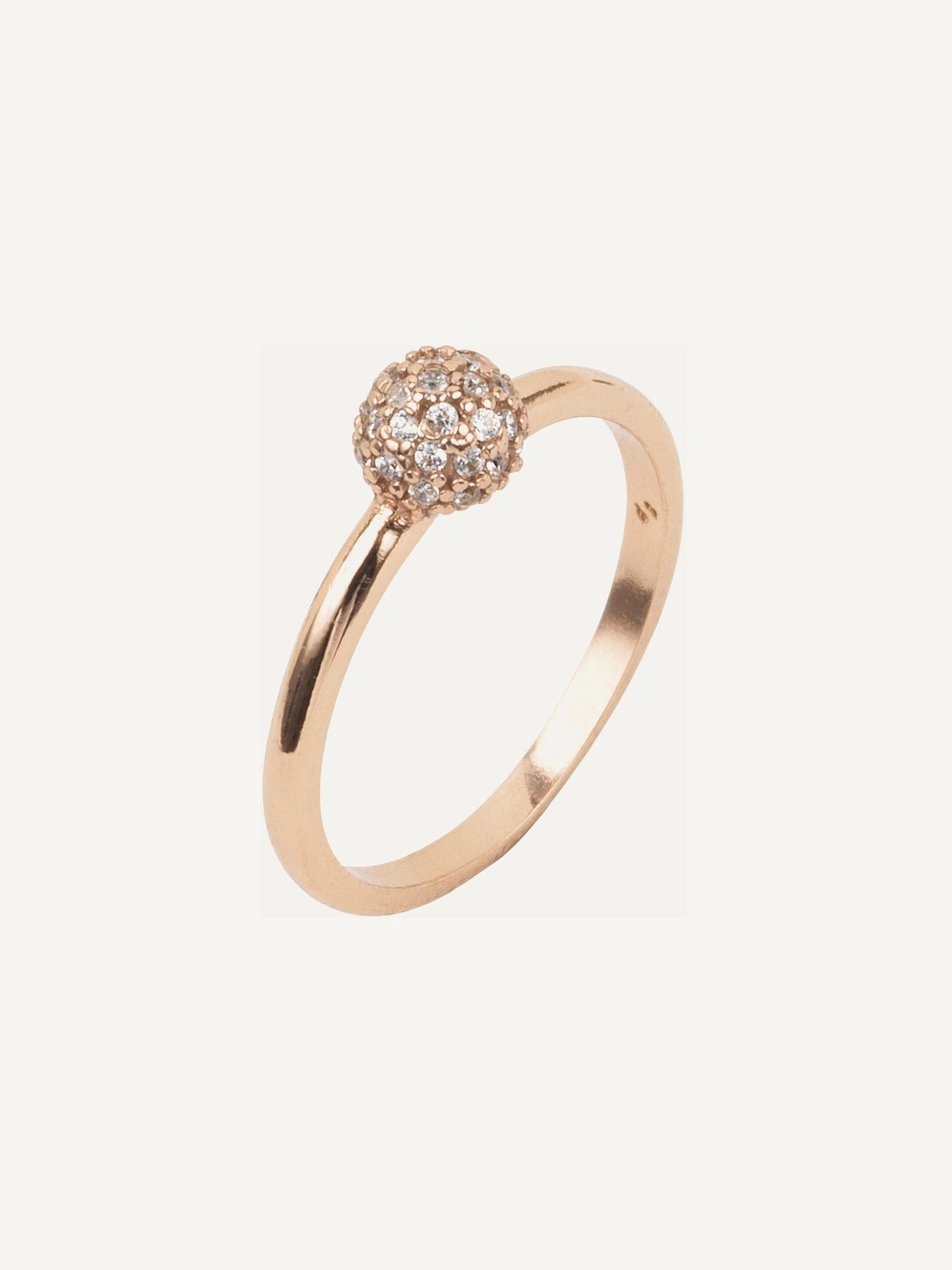 Joyera Kattalin - Joyera - Anillos - Anillo Creta Sunfield en plata 925 con bao de oro rosa 24 kt y circonitas blancas - Foto 1