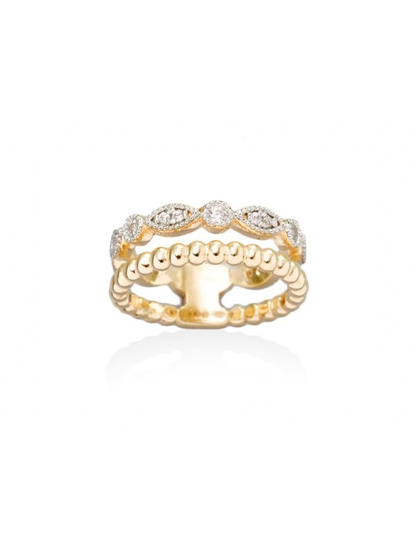 Joyería Kattalin - NOVEDADES en Anillos - Joyería - Anillo NICE Blanco en plata dorada Joyería Kattalin - NOVEDADES en Anillos - Joyería - Anillo NICE Blanco en plata dorada