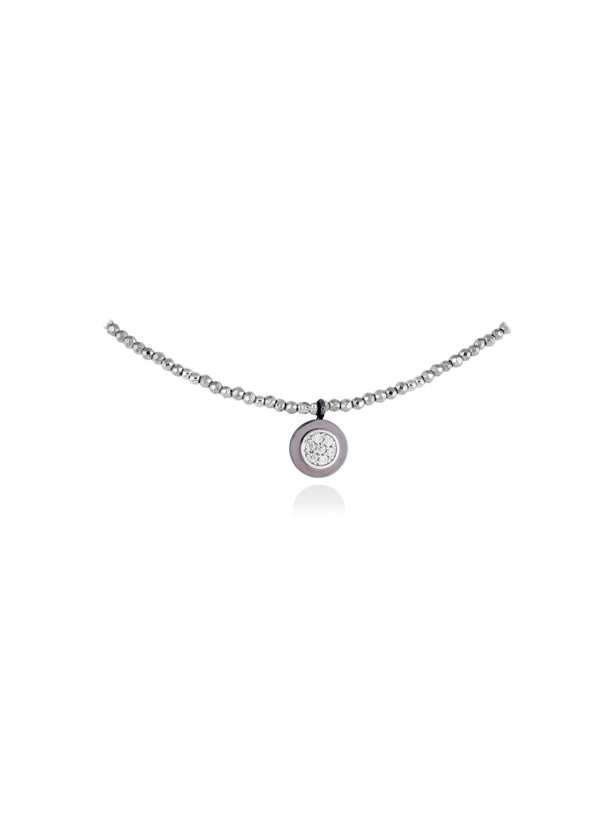 Joyera Kattalin - Joyera - Collares - Gargantilla LEO Blanco en plata negra - Foto 1